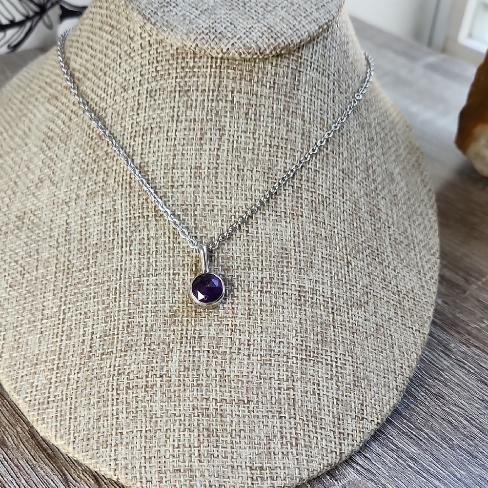 Handmade Amethyst Sterling Silver  Gemstone Pendant. Wearable Art - Picture 9 of 12
